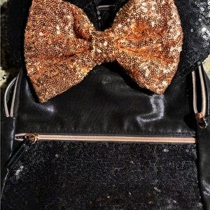 Disney Black and Gold Sequin Backpack